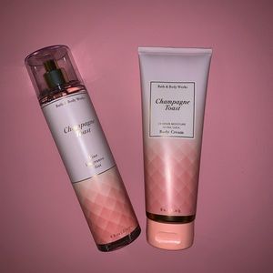 Bath & body works body spray and body cream Champagne toast